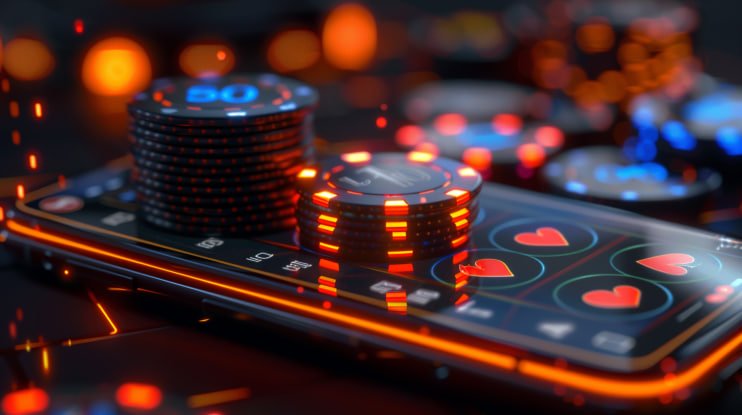 Màn hình slot online với biểu tượng may mắn và hiệu ứng thắng lớn tại casino trực tuyến